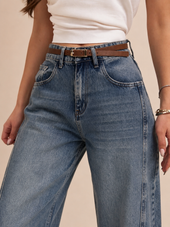 BELTED BALLOON SKATER JEANS WX-D-236