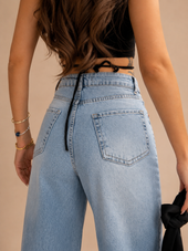 NON-STRETCH WIDE LEG JEANS WX-4175