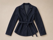 WOUX Signature Belted Denim Blazer WX-D-312