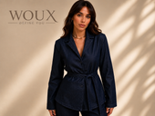 WOUX Signature Belted Denim Blazer WX-D-312